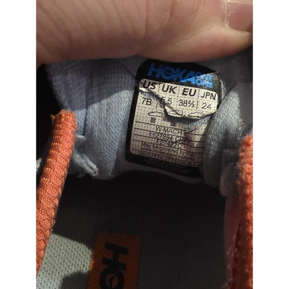 Women's Size 7B - Hoka One One Mach 5 Running Shoes Camellia/Peach Parfait - Picture 9 of 9